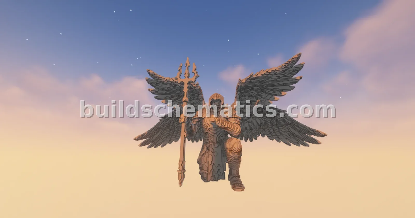 Angel Calebs Statue Minecraft Build — view 2
