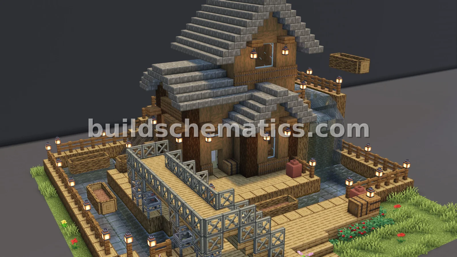 Amusement Park Log Flume Ride — view 2