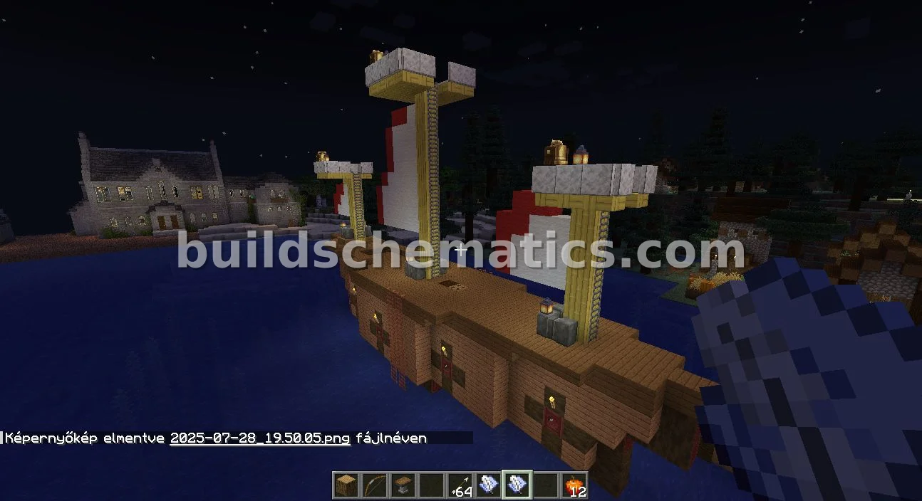 Spruce and Jungle Wood Sailboat — view 3