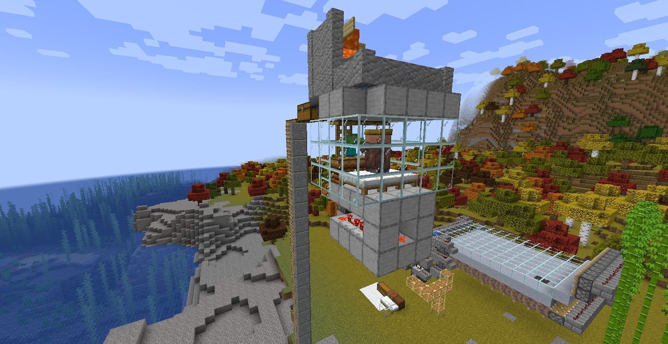 Efficient Iron Farm For Minecraft