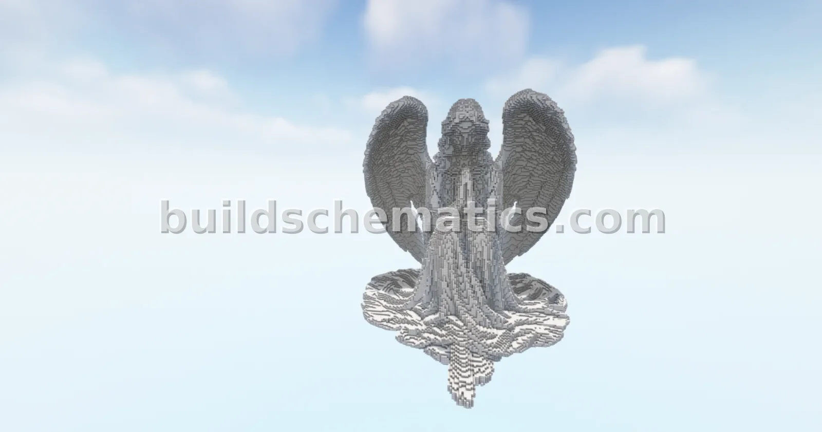 Angel Girl Statue - Large Minecraft Build — view 2