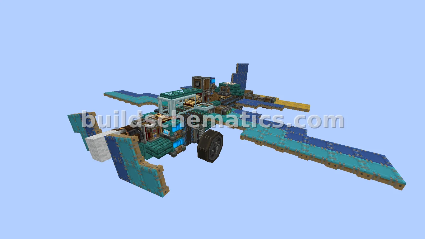 Working Blue Airplane Schematic — view 3