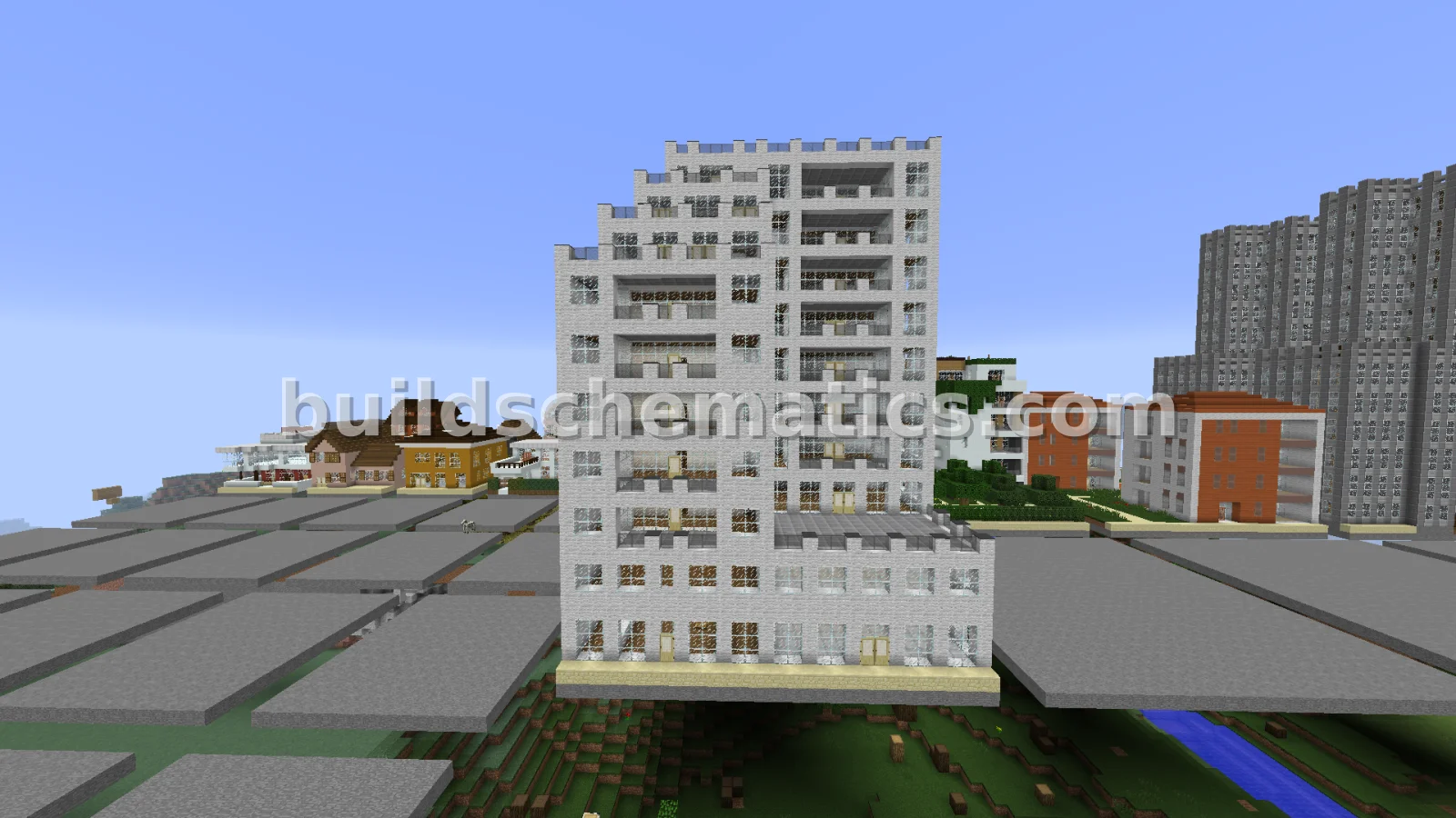 Modern Apartment Shops and Housing