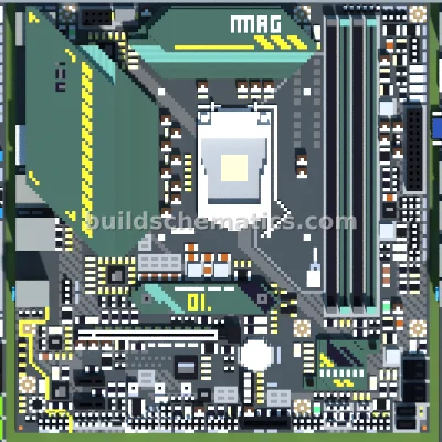 MSI B560M Bazooka Motherboard Voxel Art — view 2