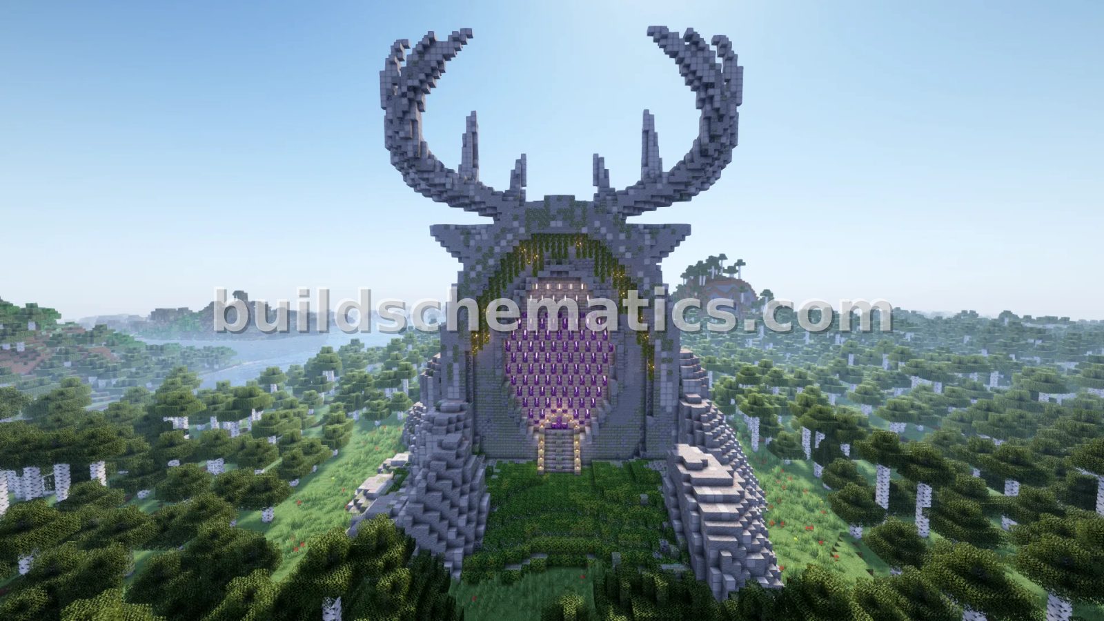 Deer Head Nether Portal Statue — view 3