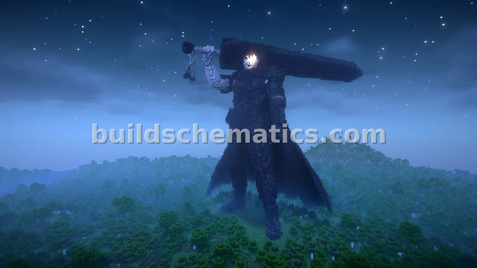 Guts Berserk Statue - Large Scale Minecraft Build — view 2