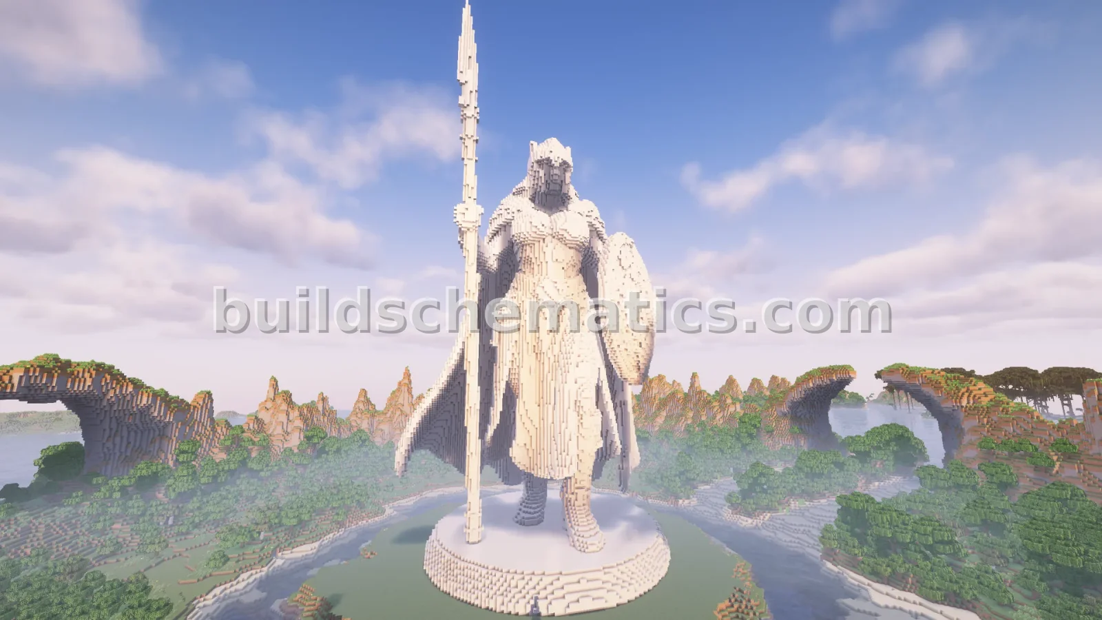Marble Valkyrie Statue — view 2
