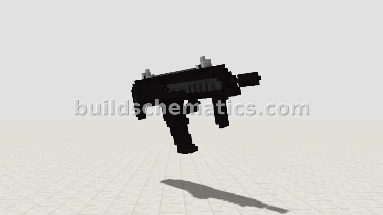 MP7 Submachine Gun Schematic — view 2