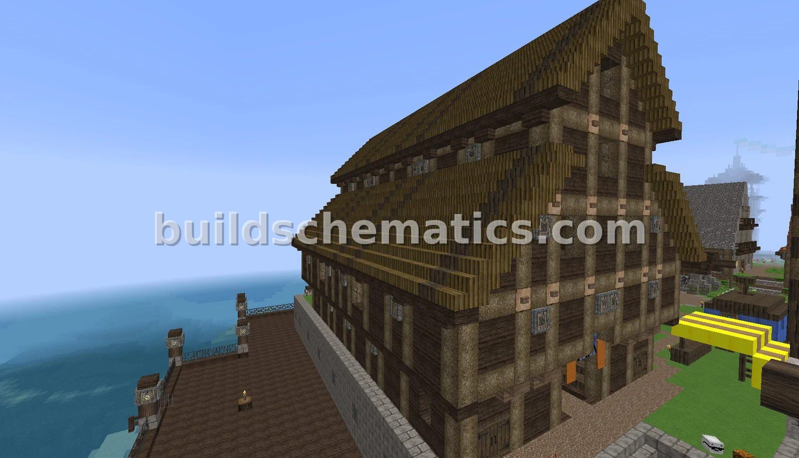 Medieval Market Hall With Shops