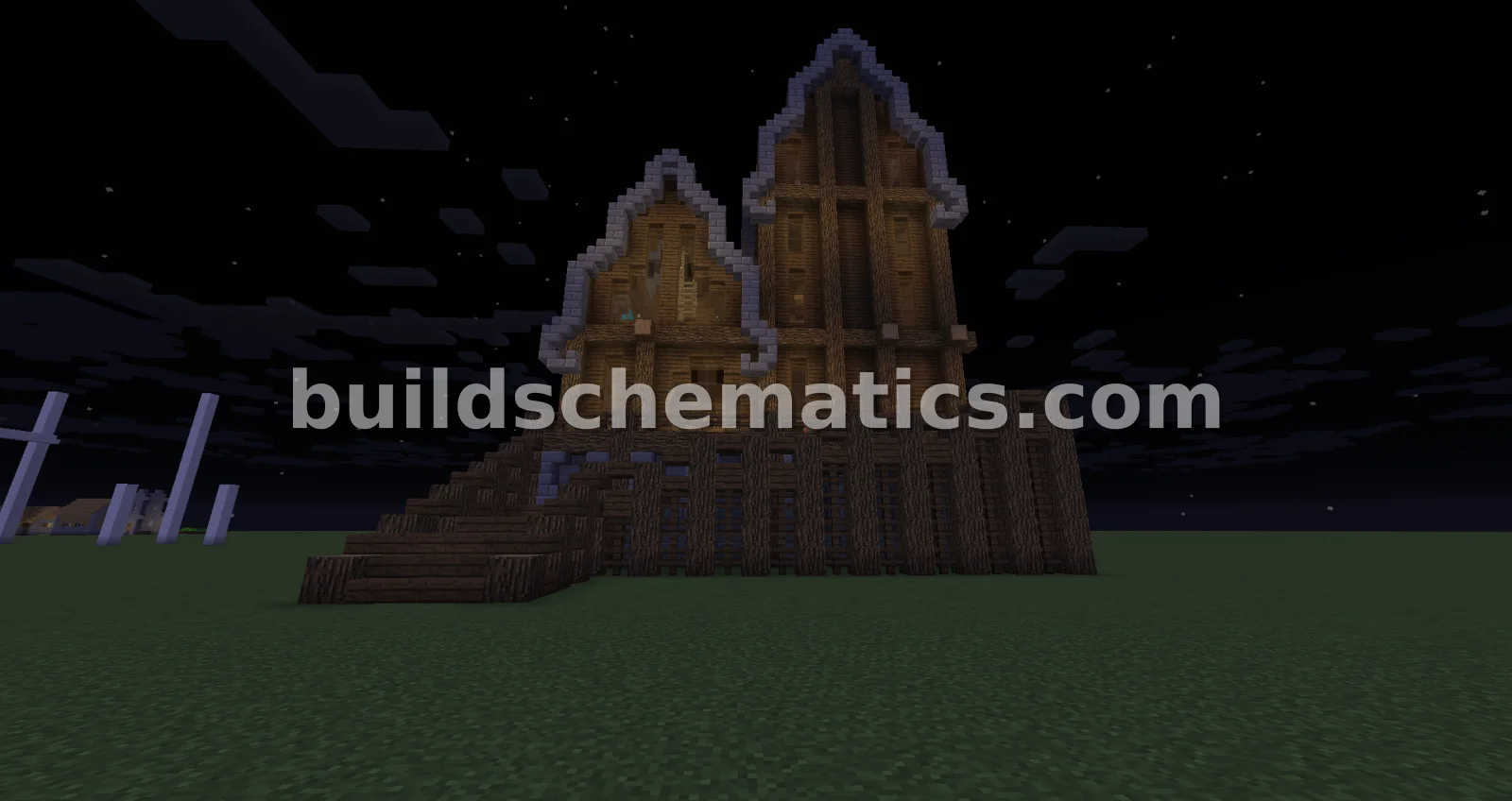 Medieval House with Library and Kitchen