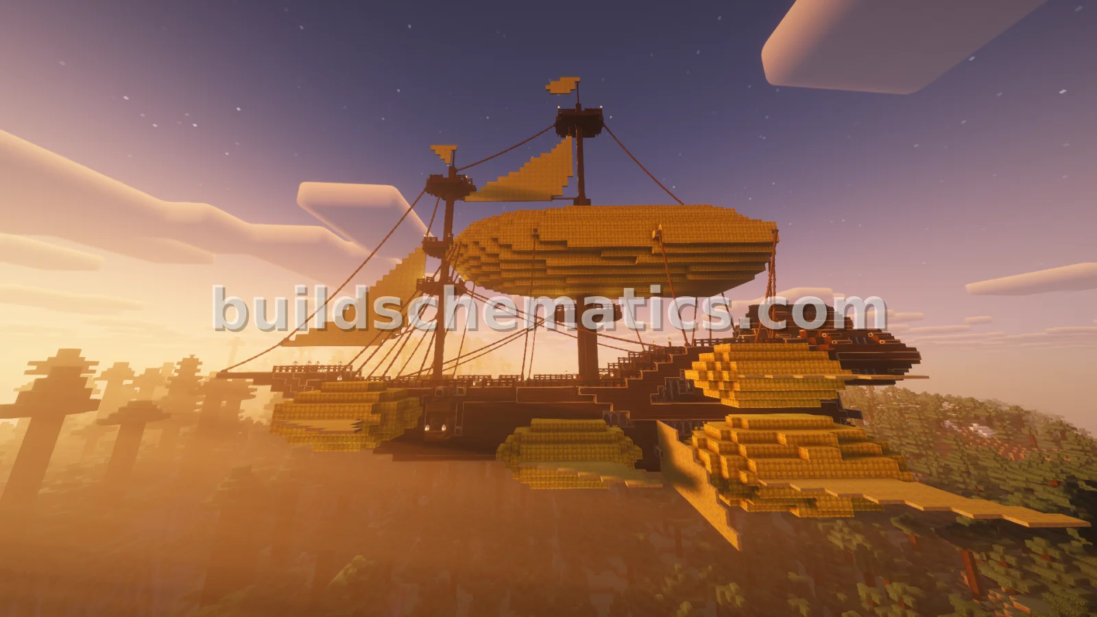 Golden Airship for Survival Exploration — view 2