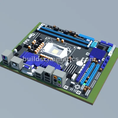 Intel Motherboard Pixel Art Recreation