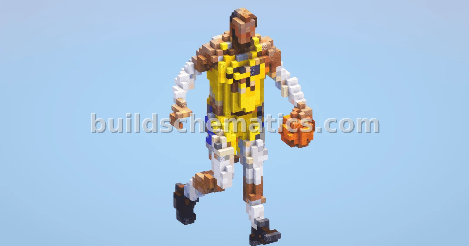 LeBron James Pixel Art Statue