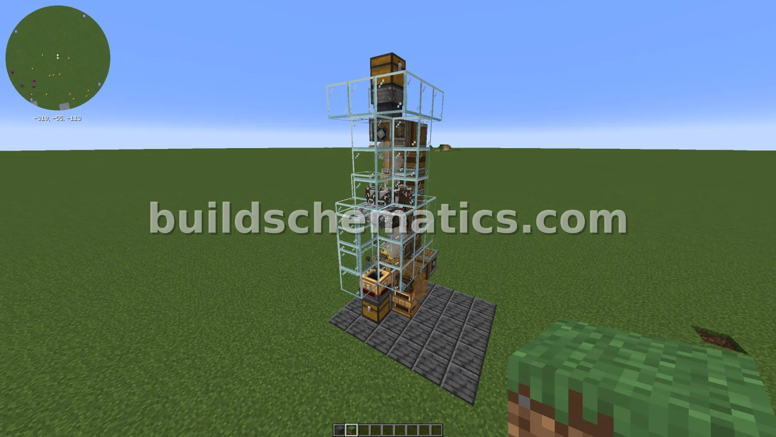 Compact Tileable Cow Farm with 200 Items/Hour Output — view 3