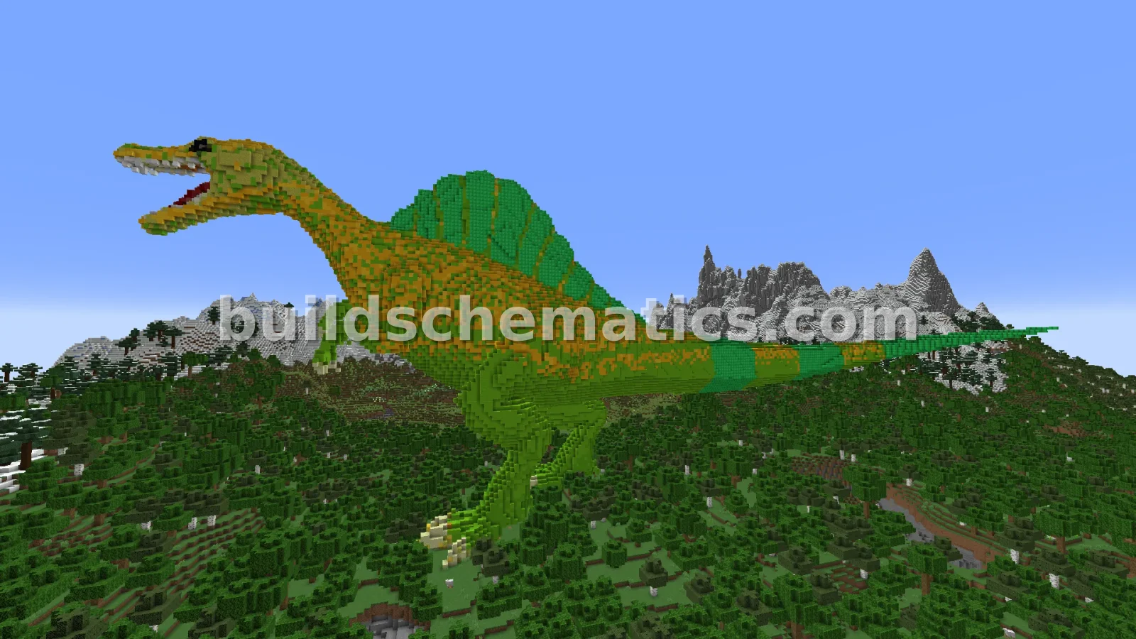 Spinosaurus Statue - Large Organic Build — view 4