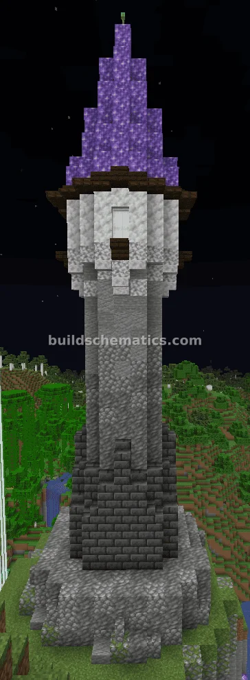 Amethyst Tower Minecraft Build