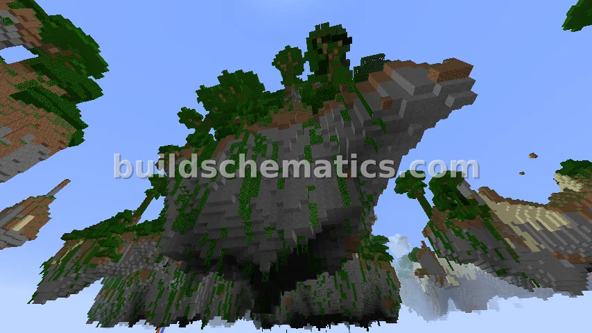 Jungle Floating Island with Ores — view 4