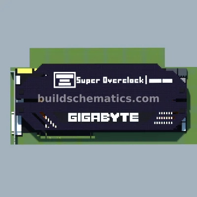 Gigabyte Radeon HD 7970 SOC Graphics Card Pixel Art — view 2