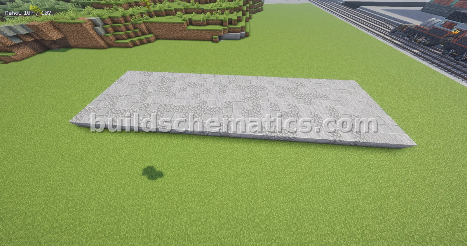 Andesite Cobblestone Path (32x9)
