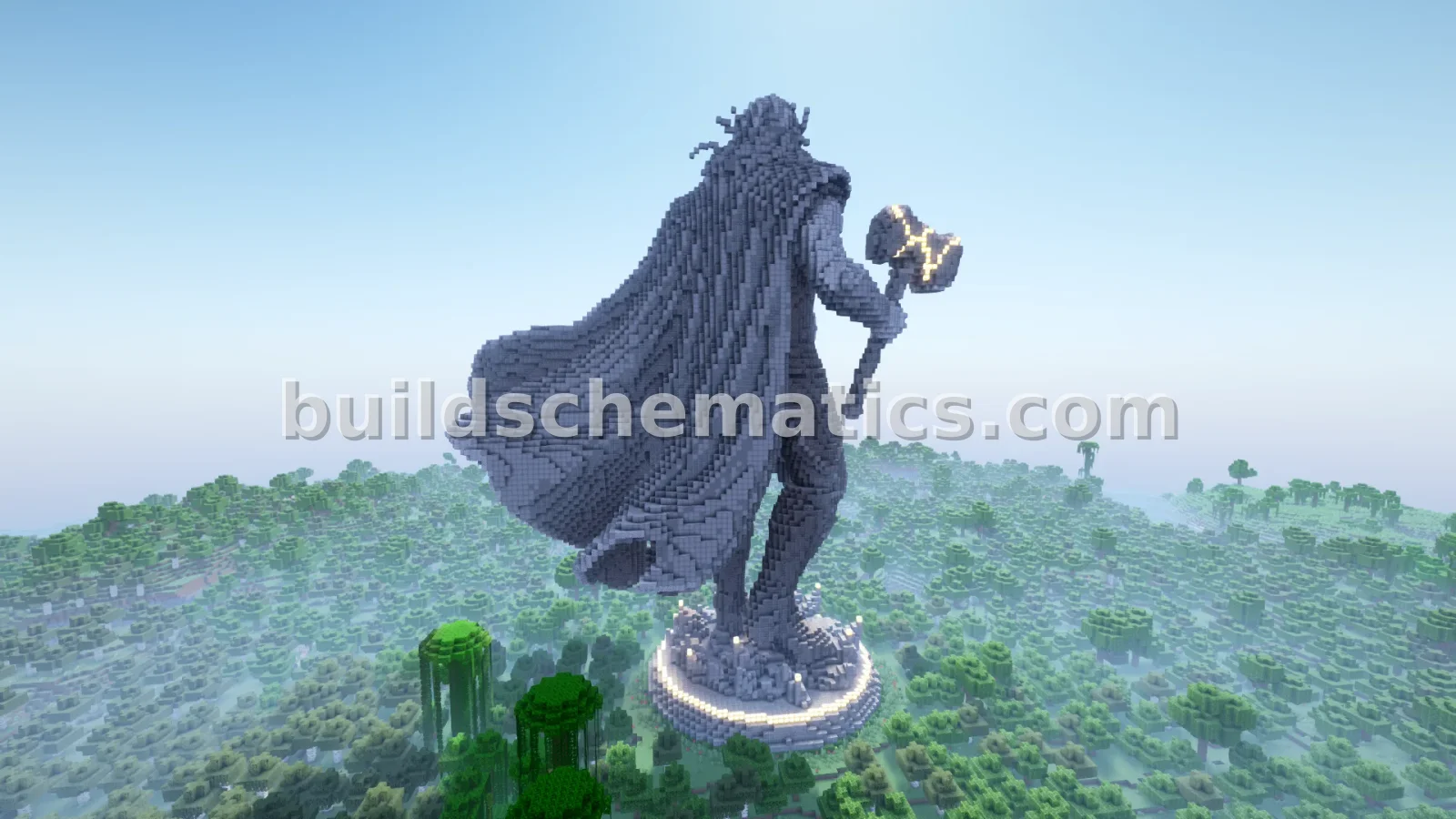 Thor God of Thunder Norse Statue - Large Build — view 2