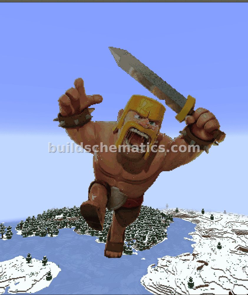 Barbarian Statue Pixel Art