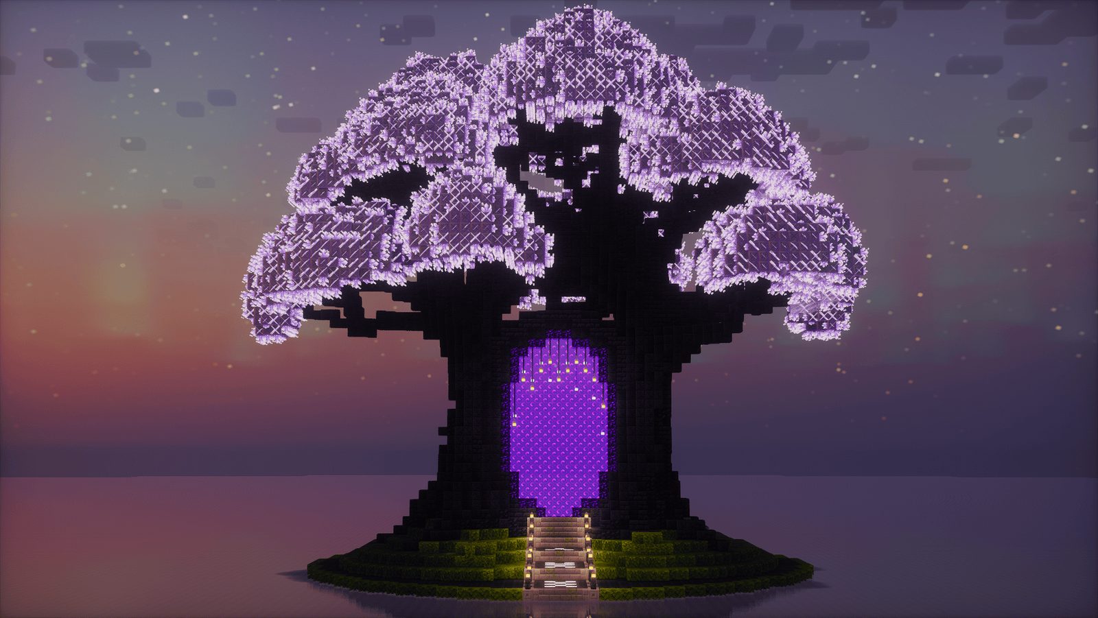 Custom Amethyst Tree Nether Portal Design — view 3