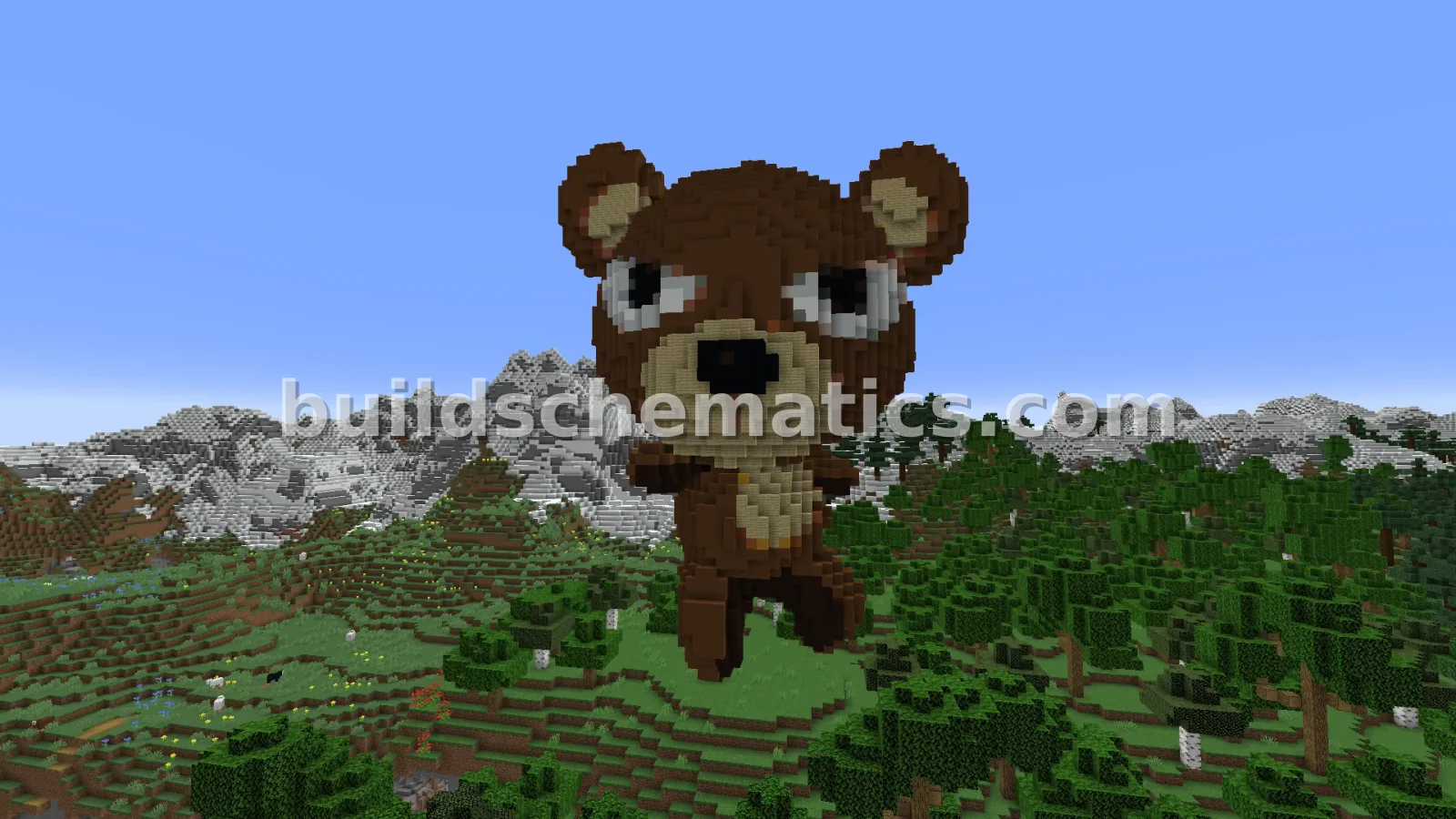 Minecraft Bear Statue Large Sculpture — view 4