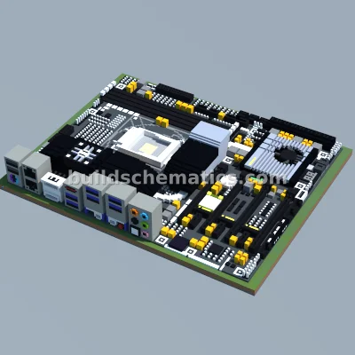 Intel Z87 Extreme11 Motherboard Pixel Art