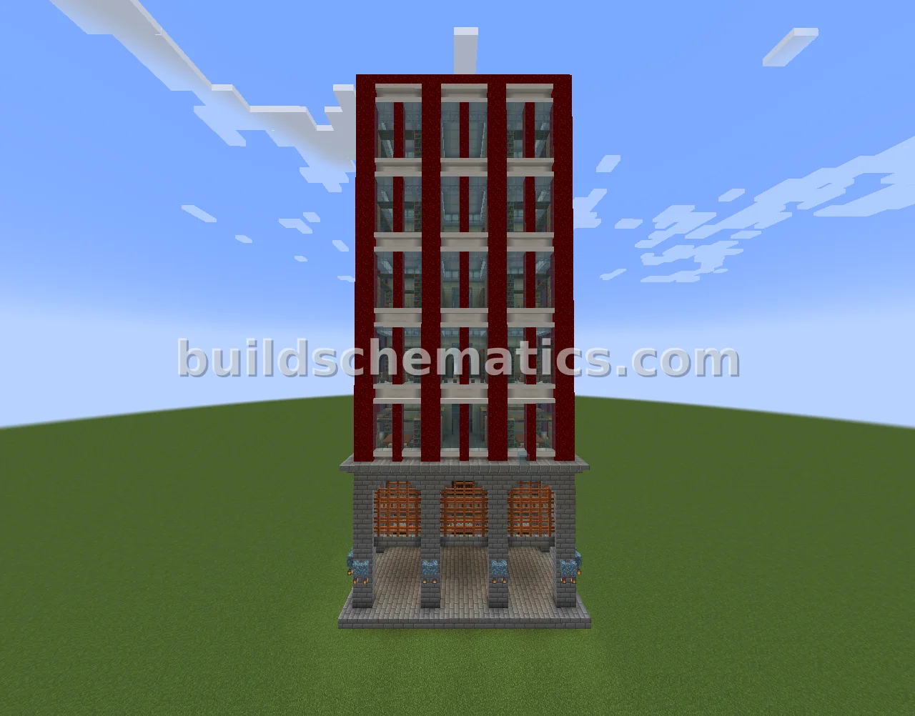 Red Bureaucratic Office Building — view 2