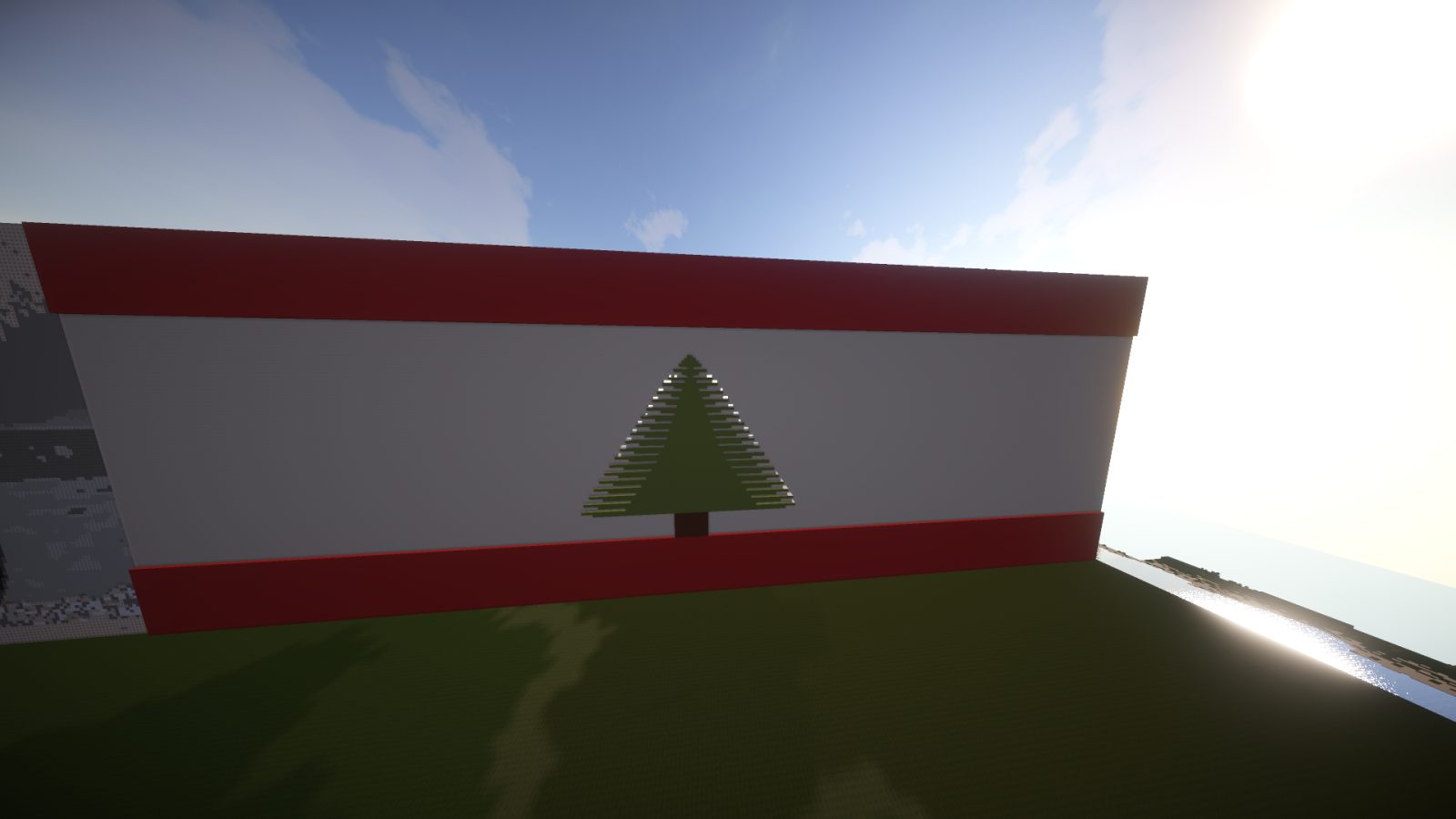 Lebanon Flag Pixel Art