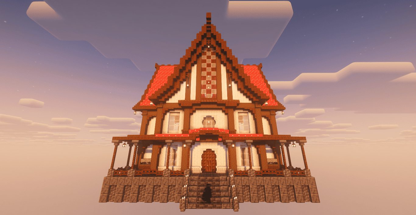 Mushroom House With Oak Accents
