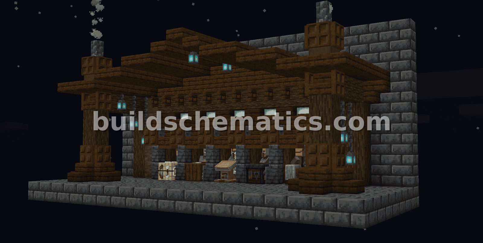 Dark Oak and Deeplate Trading Hall — view 3