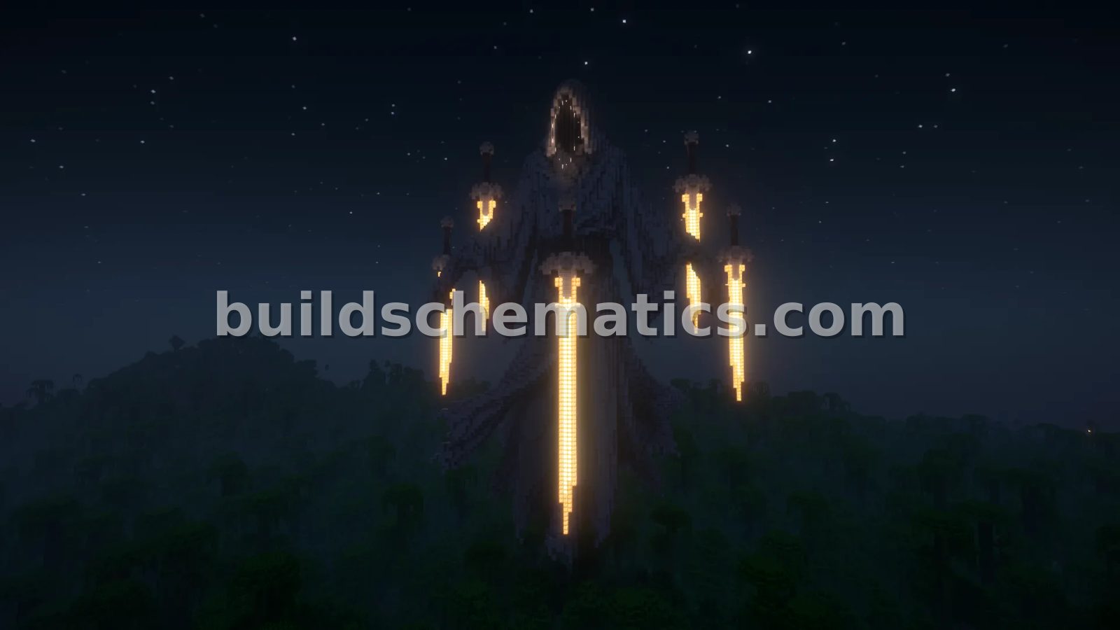 Ghost Blades Statue Minecraft Build — view 3