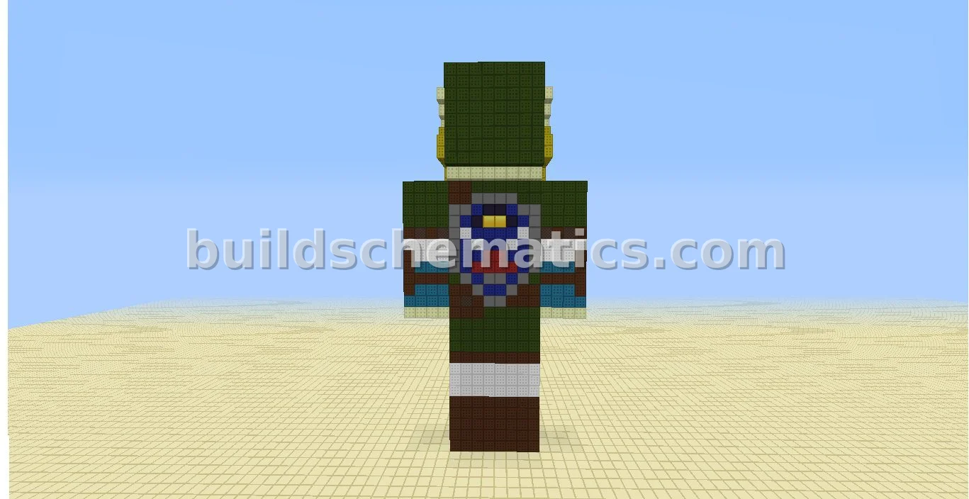Link Pixel Art Statue — view 3