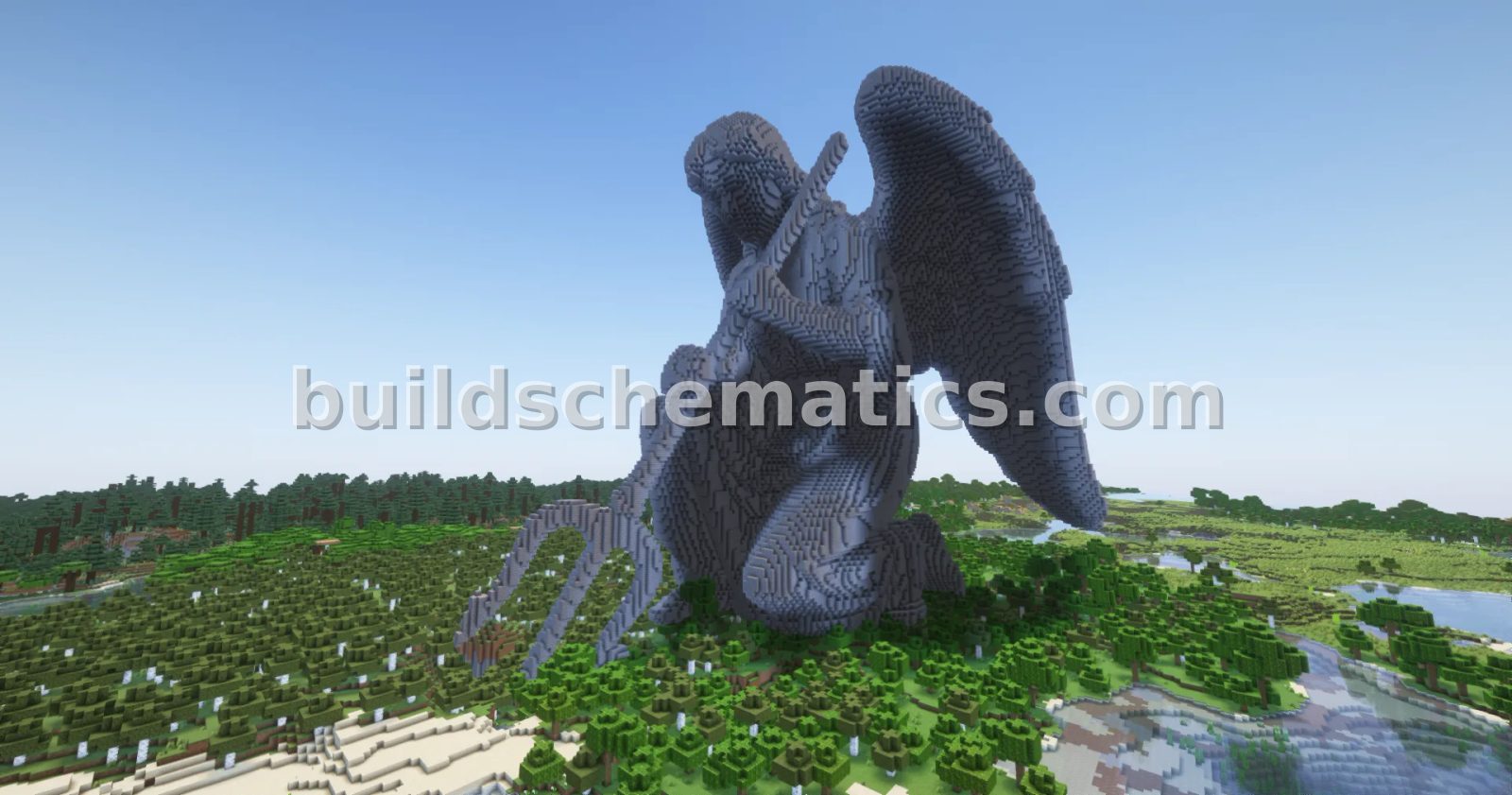 Suspicious Angel Statue Minecraft Build — view 4