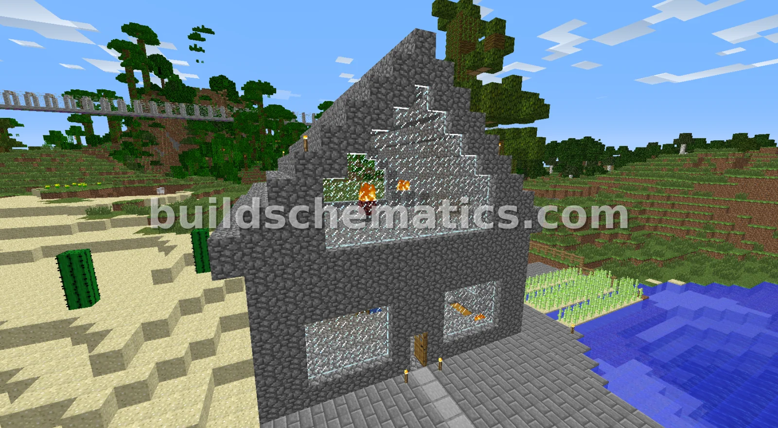 Cozy Home with Netherrack Fireplace — view 2