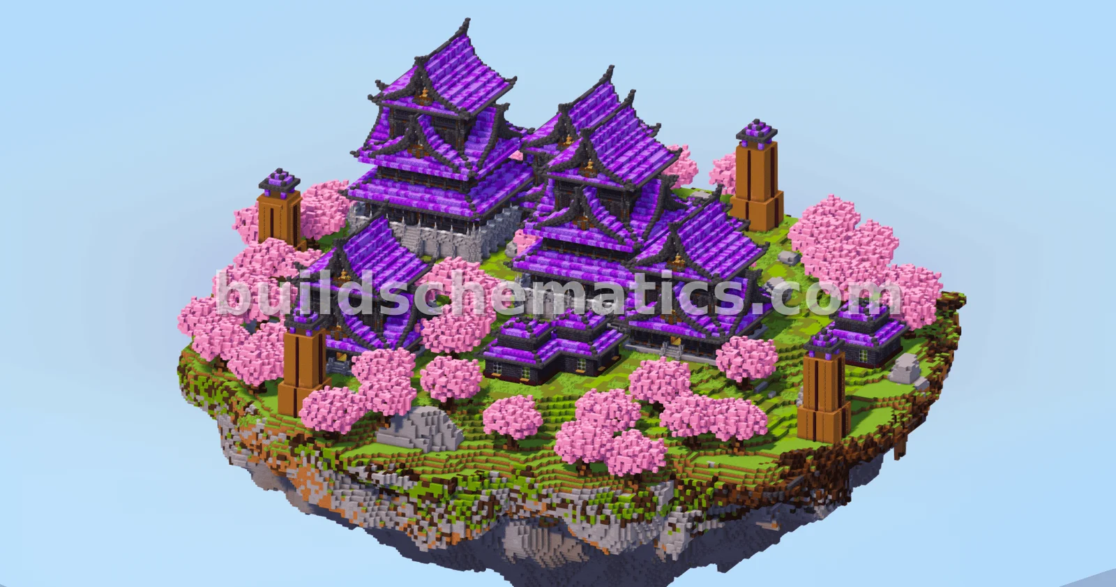 Japanese Floating Island Of Dark Amethyst
