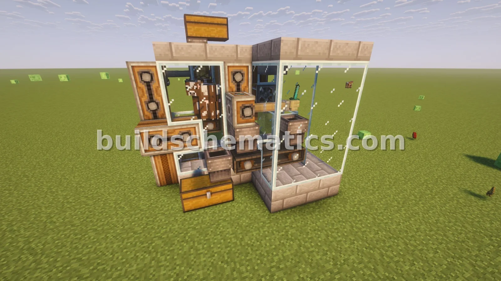 Compact Cow Farm with Sword Killer