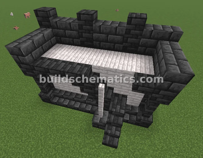 Black And White Castle Wall Section — view 3