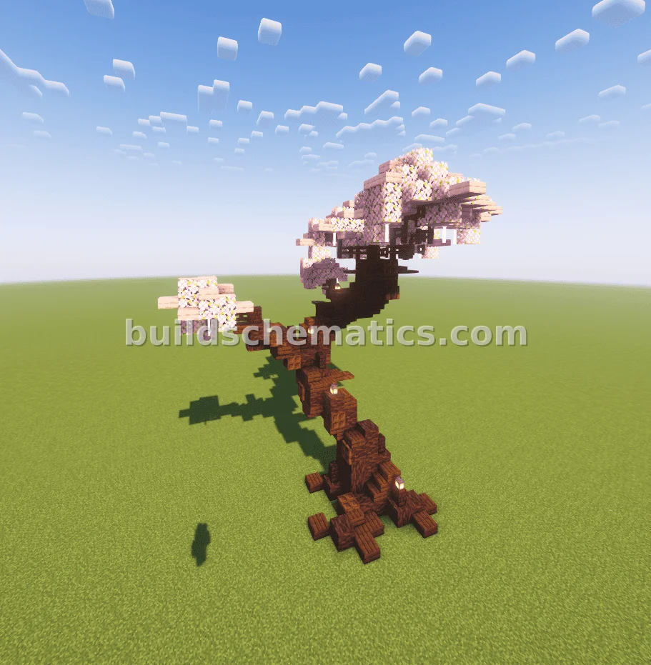 Large Cherry Blossom Tree with Magical Lighting — view 2