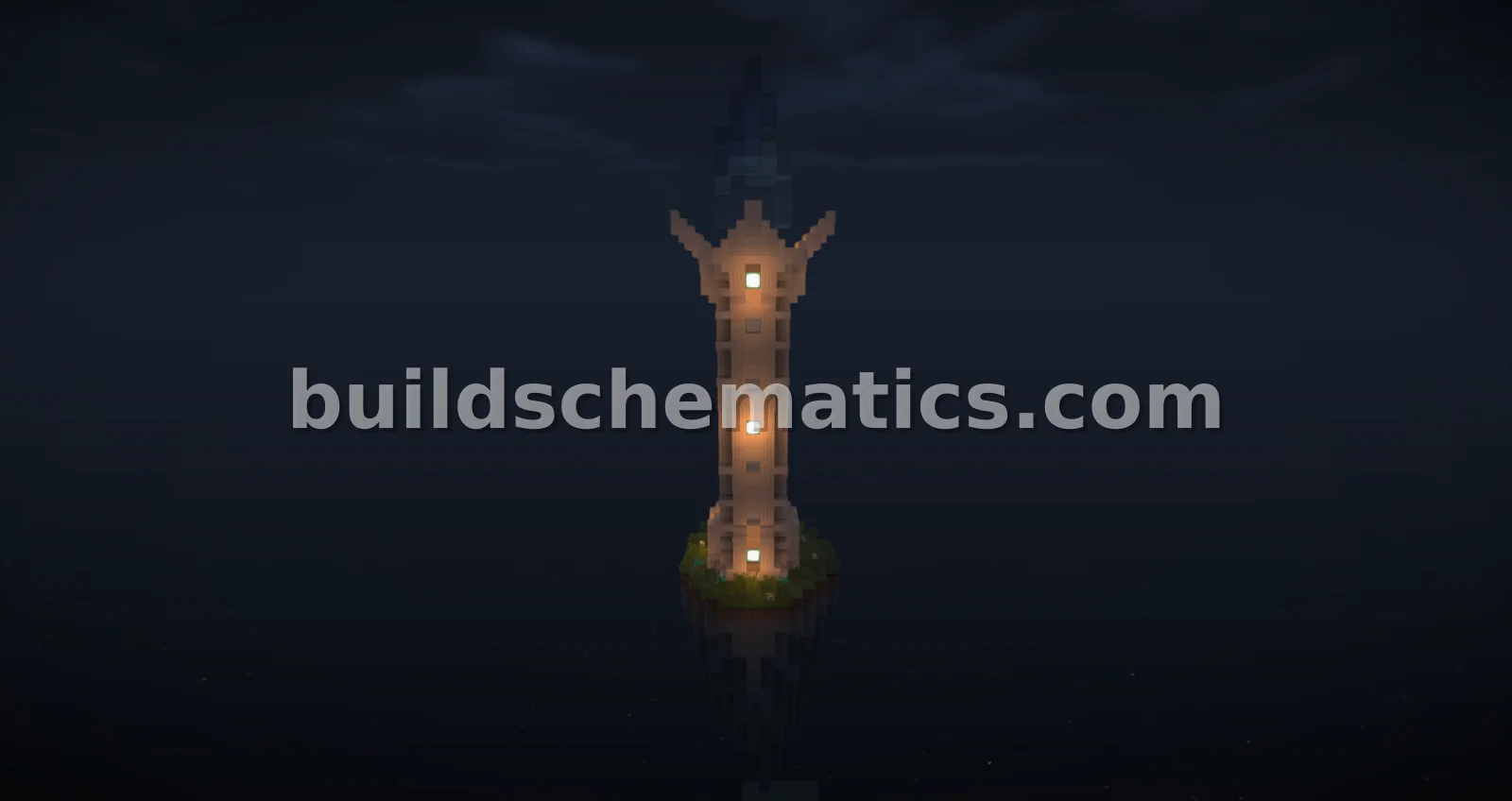 Blue Flame Tower with Furnishings — view 3