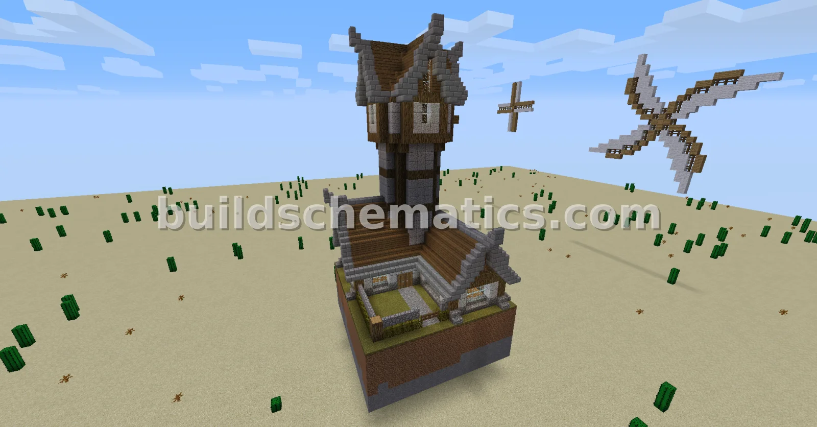 Windmill Home With Basement and Attic