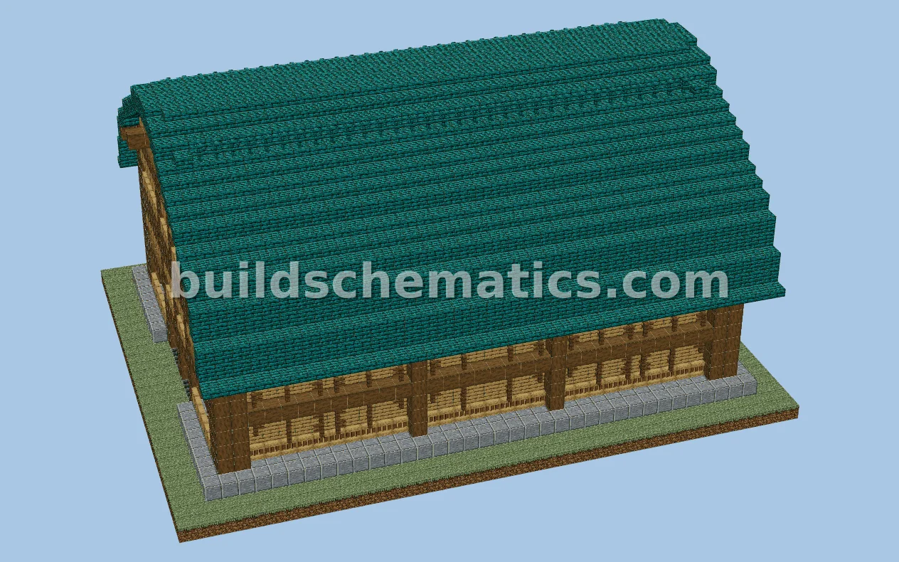 Blue Roof Barn Rustic Farmhouse