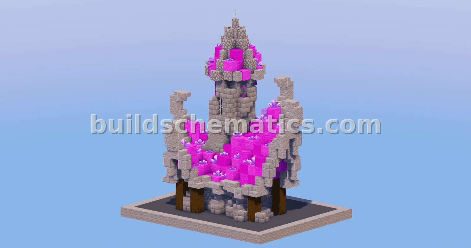 Magenta Medieval Fantasy House 3
