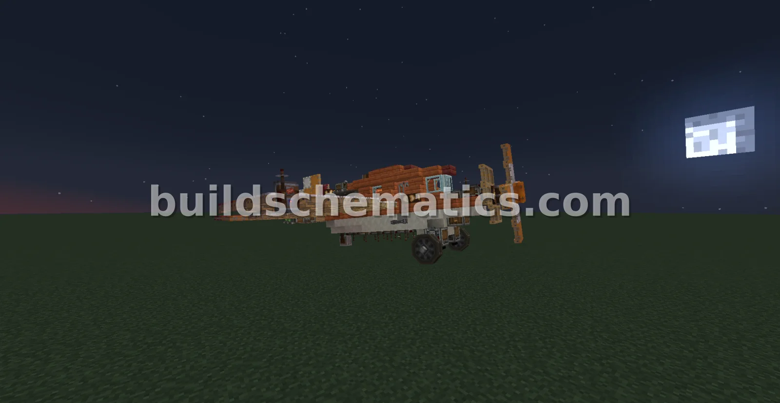 Orange Propeller Plane — view 4