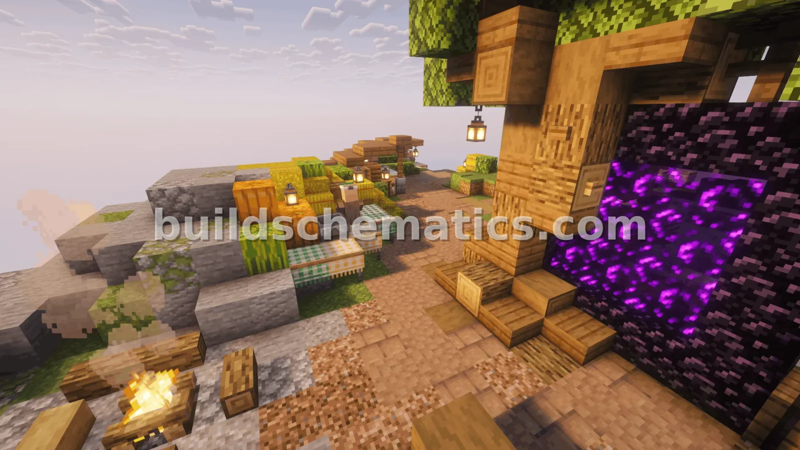Server Spawn With Shops and Lake — view 4