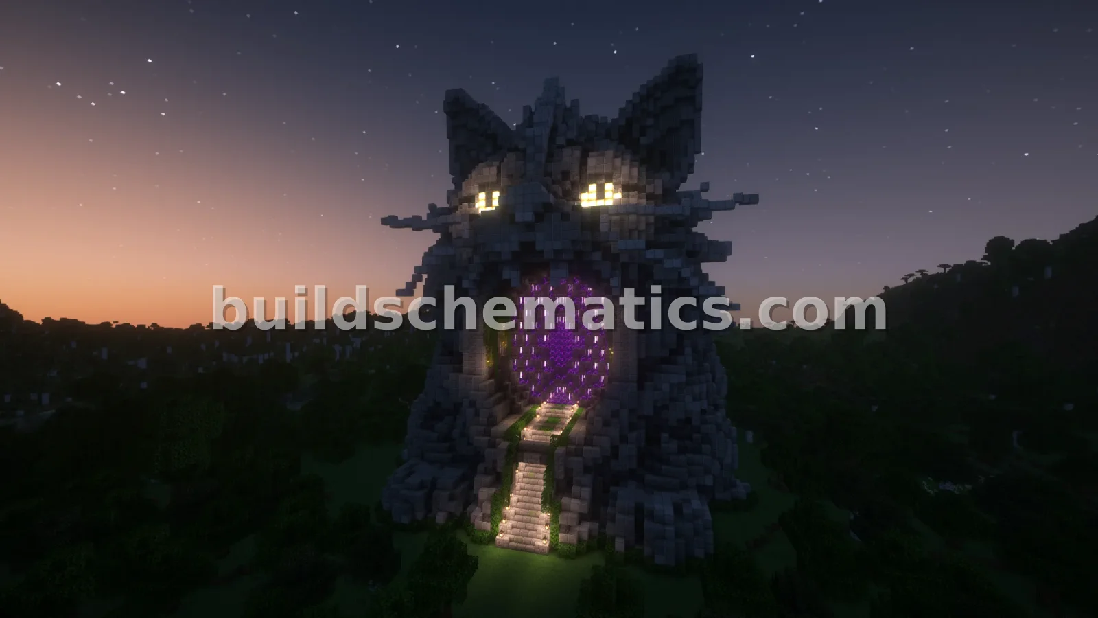 Cat Nether Portal Statue — view 5