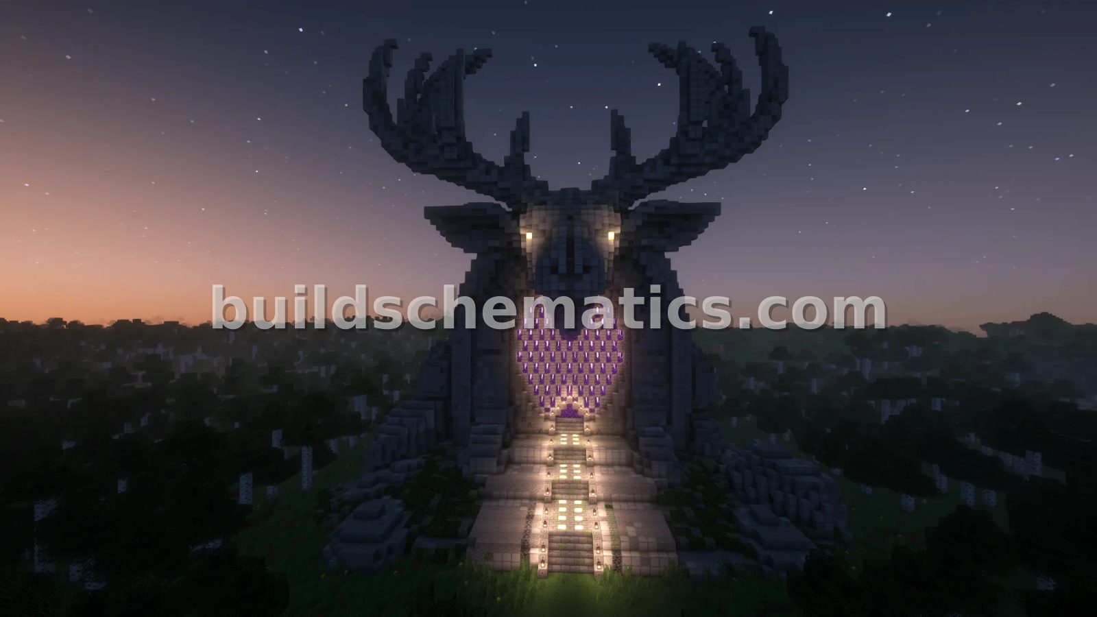 Deer Head Nether Portal Statue — view 5