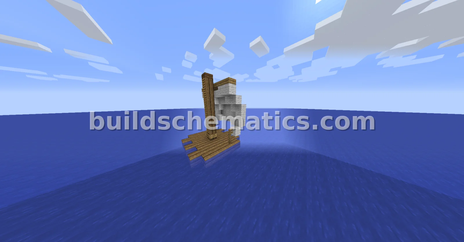 Large Wooden Raft Ship — view 2