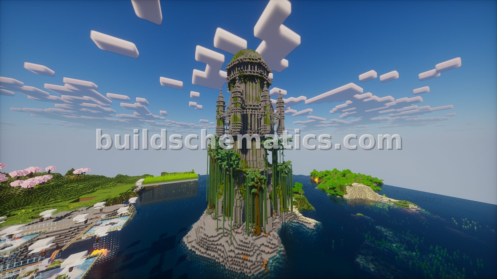 Mystical Dye Farm With Decorative Tower — view 2